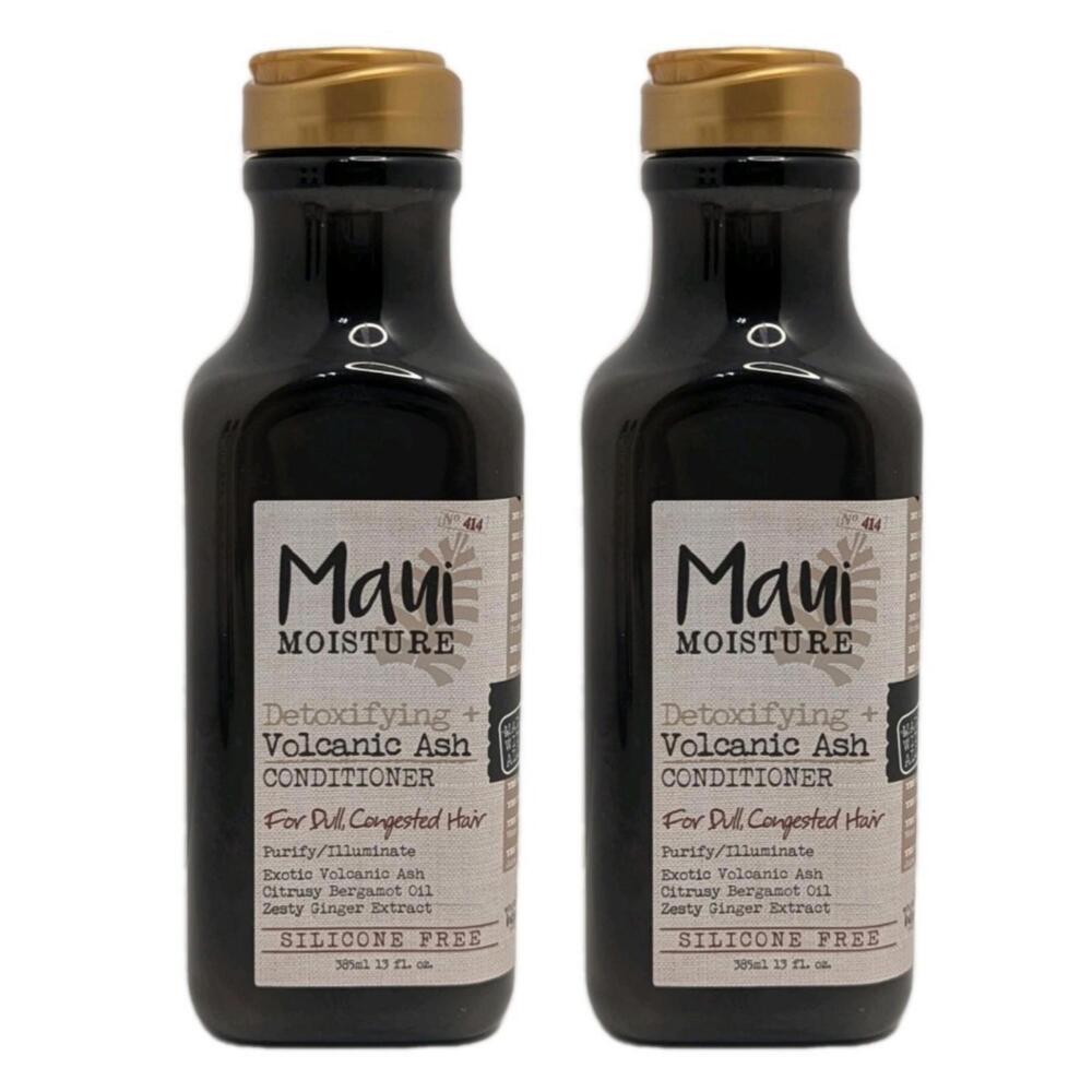 2 Pack Maui Moisture Detoxifying Volcanic Ash Conditioner 13oz Hair Care Si Free